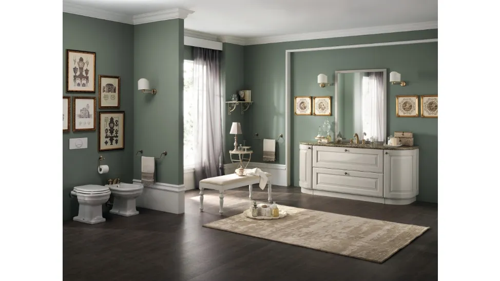 Mobile da Bagno Baltimora Laccato Opaco Grigio Chiaro di Scavolini Bathrooms