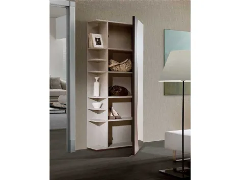Appendiabiti da ingresso in legno con anta a specchio Futura di Pacini e Cappellini