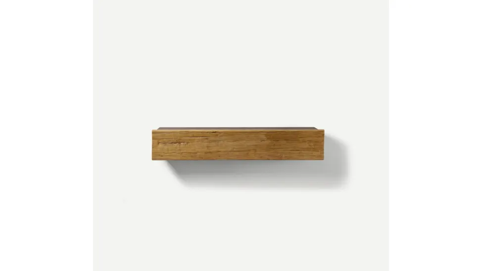 Mensola contenitore Living Plain in legno secolare e metallo di Nature Design