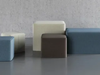 Pouf in tessuto disponibile in cinque misure diverse Porter di Doimo Salotti