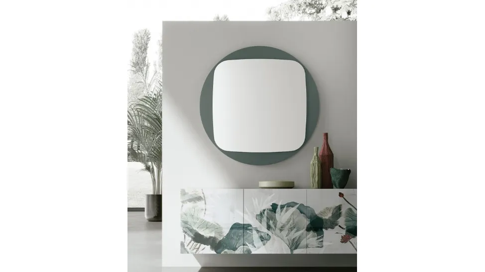 Specchio Space con cornice in vetro di Target Point