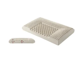 Guanciale Lattice massaggiante ergo con sagomatura ergonomica ribassata al centro di Sogno Veneto
