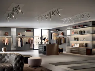 Cabina Armadio Gemini G207 in laccato opaco e legno di Mercantini