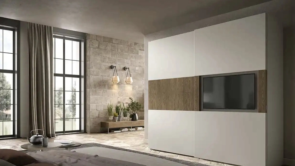 Armadio con ante scorrevoli Brunale TV S159 di Moretti Compact Giorno Notte