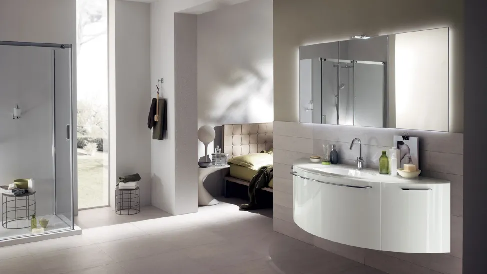 Mobile da Bagno Aquo Laccato Lucido Bianco di Scavolini Bathrooms