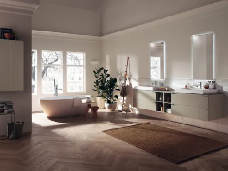 Mobile da Bagno Aquo Laccato Opaco Visone di Scavolini Bathrooms