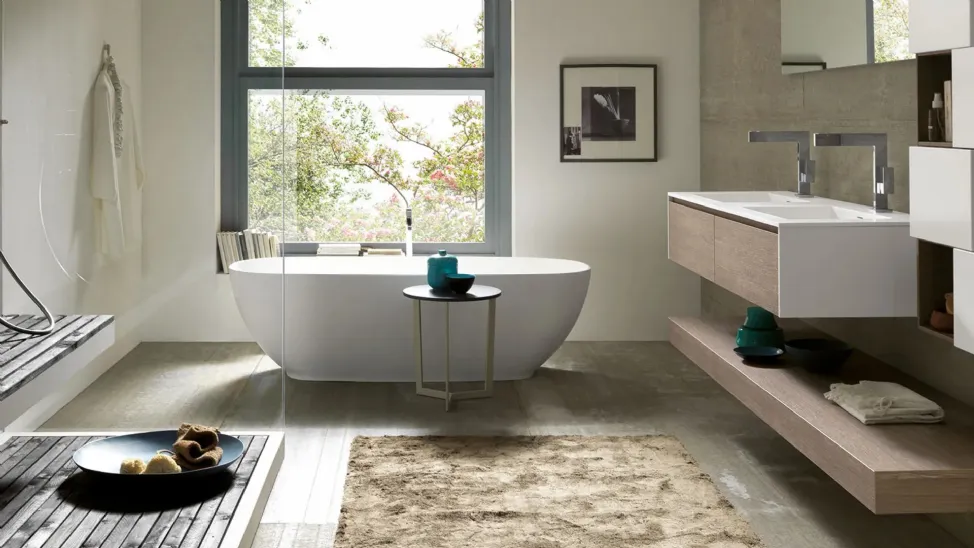 Mobile da Bagno sospeso in HPL Rovere Castoro Tulle 07 di Archeda