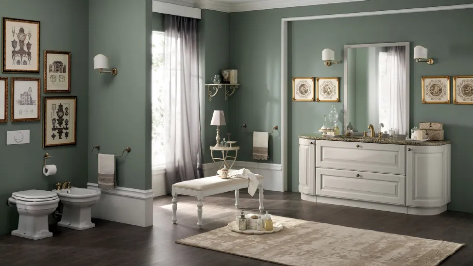 Mobile da Bagno Baltimora in laccato opaco Grigio Chiaro di Scavolini Bathrooms