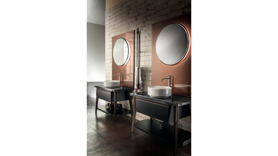 Mobile da Bagno Diesel Laccato Opaco Nero Ardesia di Scavolini Bathrooms