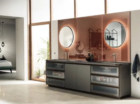 Mobile da Bagno Diesel Laccato Opaco Verde Minerale di Scavolini Bathrooms