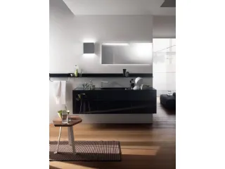 Mobile da Bagno Font Laccato Lucido Nero Ardesia di Scavolini Bathrooms