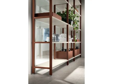 Mobile da Bagno Formalia Sistema Parete Status Ruggine  di Scavolini Bathrooms