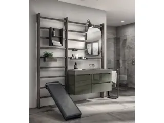 Mobile da Bagno Gym Space Idro Laccato Lucido Verde di Scavolini Bathrooms