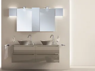 Mobile da Bagno Idra in laccato lucido Grigio Tundra di Scavolini Bathrooms