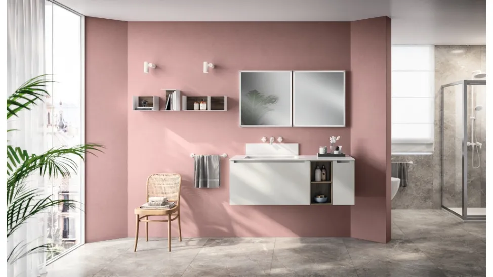 Mobile da Bagno Idro Laccato Opaco Grigio Airone di Scavolini Bathrooms