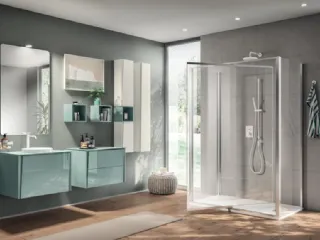 Mobile da Bagno Lagu Laccato Lucido Verde Aloe di Scavolini Bathrooms