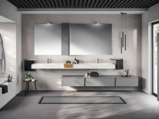 Mobile da Bagno Lagu Laccato Opaco Grigio Vulcano di Scavolini Bathrooms