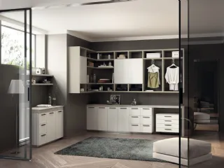 Mobile da Bagno Laundry Space Aquo in Decorativo Bianco di Scavolini Bathrooms