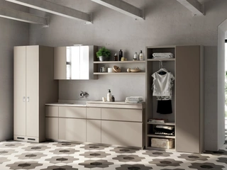 Mobile da Bagno Laundry Space Rivo in decorativo Juta di Scavolini Bathrooms