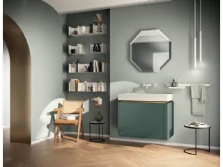 Mobile da Bagno Lido Laccato Opaco Verde Comodoro di Scavolini Bathrooms