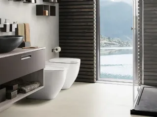 Mobile da Bagno sospeso in laccato e melaminico Light 05 di Archeda