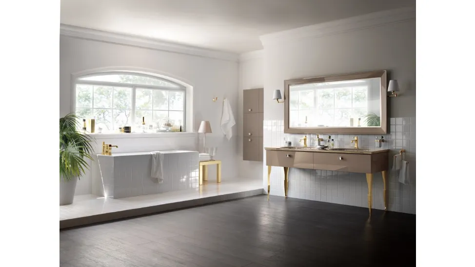 Mobile da Bagno Magnifica Laccato Lucido Grigio Tundra di Scavolini Bathrooms