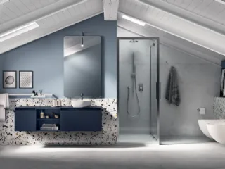Mobile da Bagno Miko Laccato Opaco Blu Moon di Scavolini Bathrooms