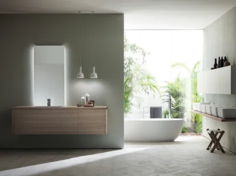 Mobile da Bagno Qi in Decorativo Olmo Hono 01 di Scavolini Bathrooms