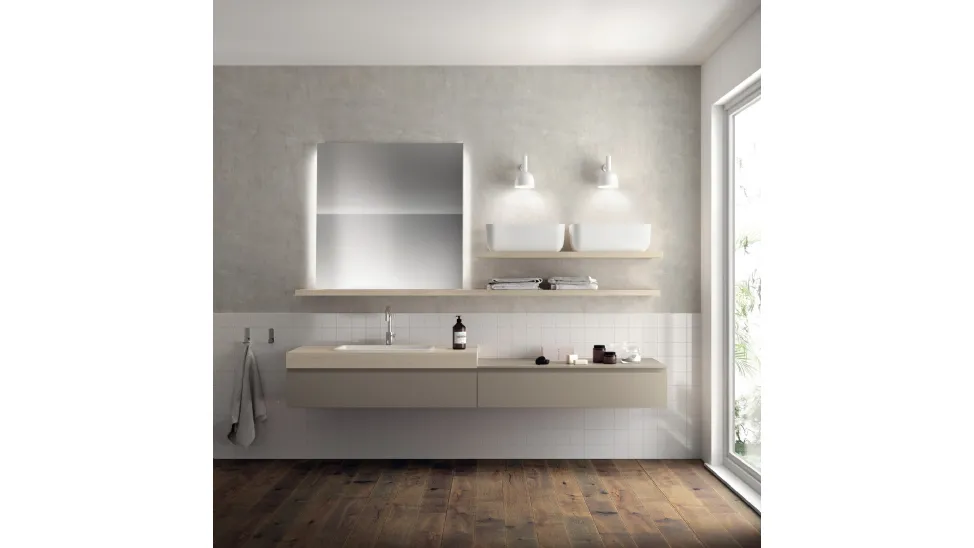 Mobile da Bagno Qi Laccato Opaco Visone di Scavolini Bathrooms