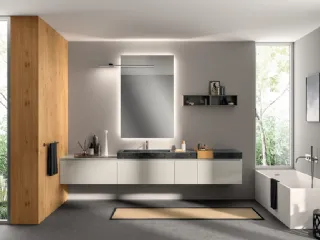 Mobile da Bagno Rivo Laccato Lucido Grigio Chiaro di Scavolini Bathrooms