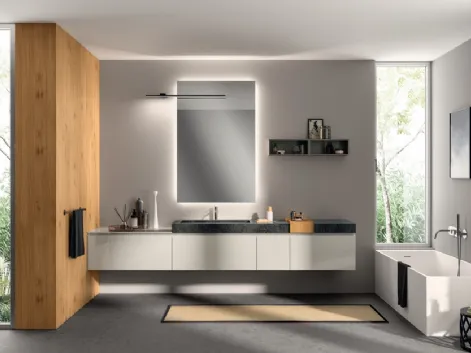 Mobile da Bagno Rivo Laccato Opaco Lucido Chiaro di Scavolini Bathrooms