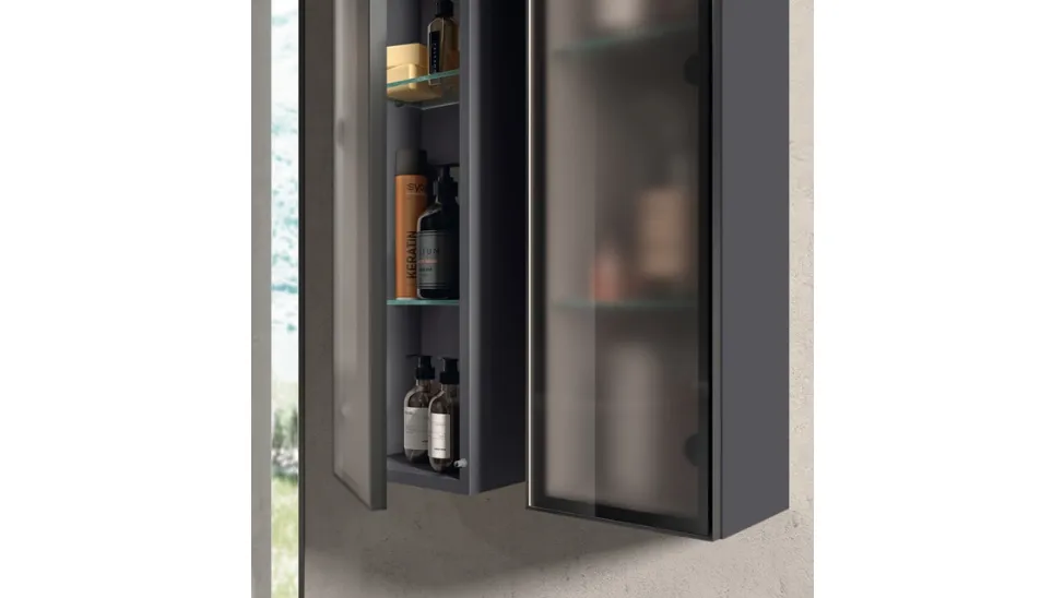 Accessori da Bagno Rivo Pensile Alluminio e Vetro fumé di Scavolini Bathrooms