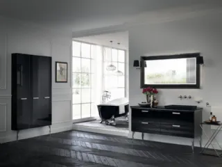 Mobile da Bagno Magnifica Laccato Lucido Nero Ardesia di Scavolini Bathrooms