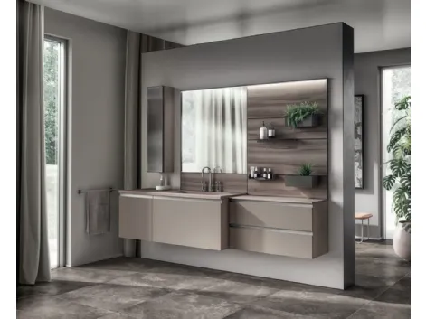 Mobile da Bagno Tratto in Decorativo Grigio Selce di Scavolini Bathrooms