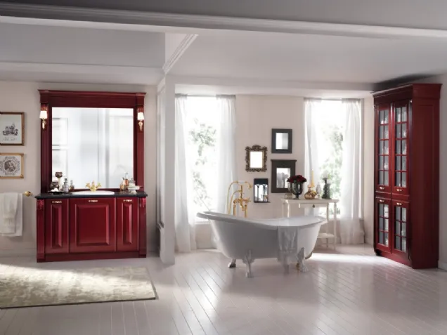 Mobile da Bagno sospeso in Rovere Tulle Cannettato 03 di Archeda