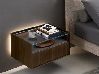 Comodino Cabaret Glass di Sangiacomo