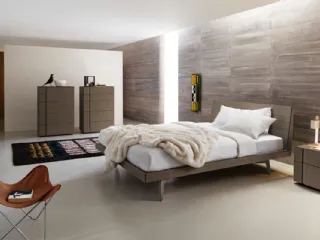 Letto Febo 1|0 in legno con testiera di Sangiacomo