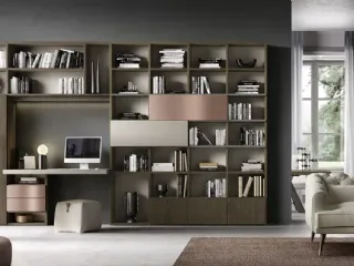 Libreria Kosmos KL215 di Moretti Compact Giorno Notte