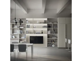 Libreria Living Carattere Grigio Gabbiano di Scavolini