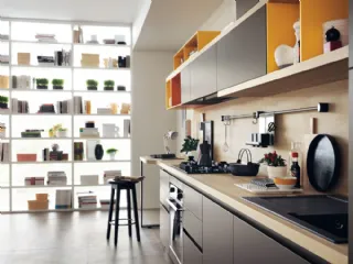 Libreria Living Foodshelf in laccato Bianco di Scavolini