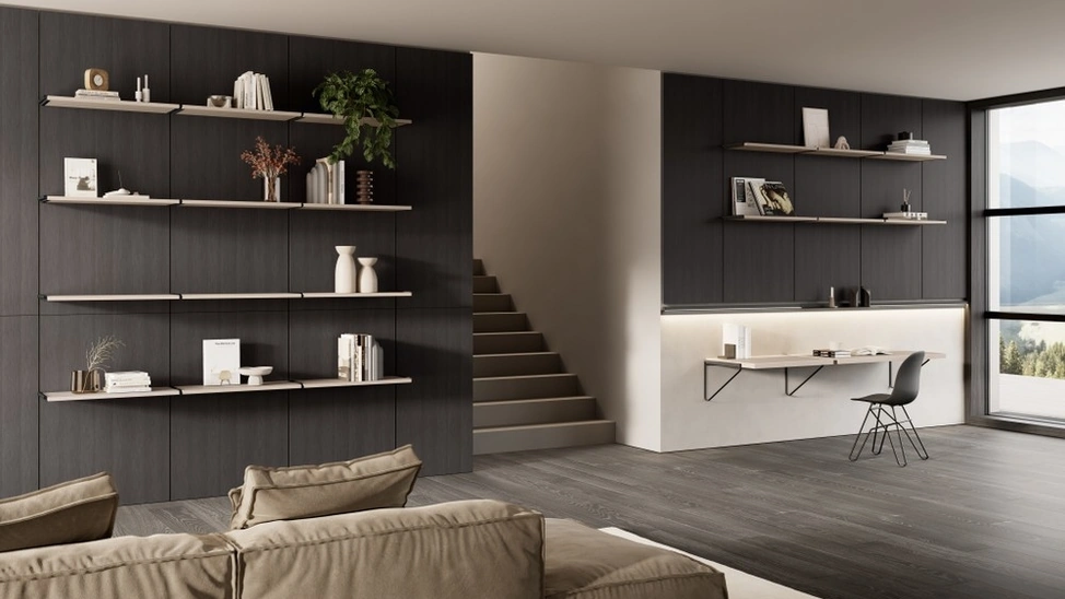 Libreria Living Stilo Urban Bronze di Scavolini