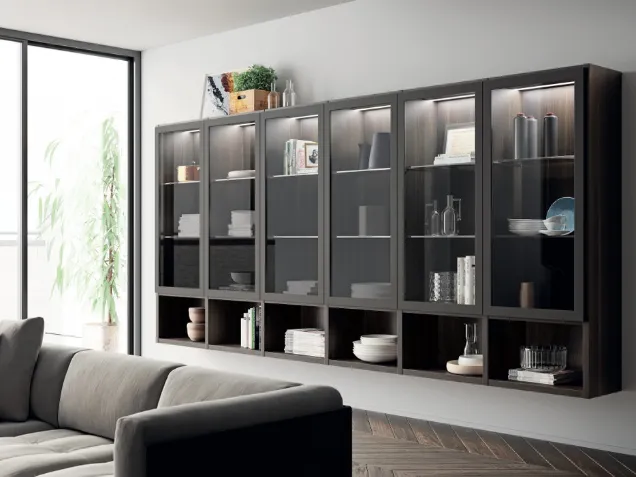 Libreria Living Liberamente sistema Metro di Scavolini