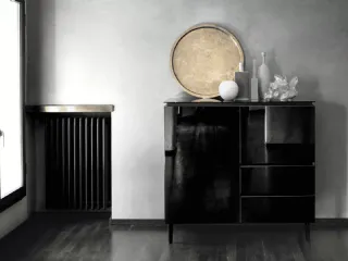 Madia Cosmopolitan in Cristallo laccato Nero di Bontempi
