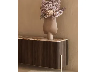 Madia classica in legno con top in marmo Shell di Nature Design