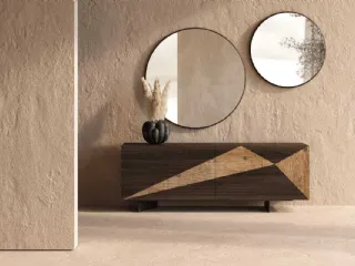 Madia in legno con inserto in legno secolare Slice di Nature Design