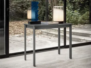 Mobile ingresso Etico Plus con top in melaminico e base in acciaio laccato di Bontempi