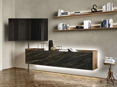 Mobile Porta Tv in ceramica e legno Tv Video di Sangiacomo