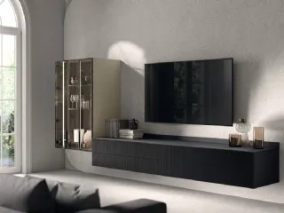 Parete Attrezzata Living Musa in Rovere Berry di Scavolini