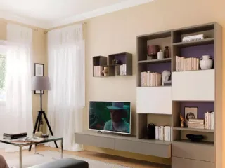 Parete attrezzata moderna in laccato opaco LV111 di Moretti Compact