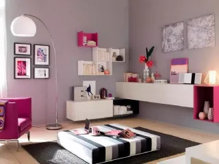 Parete attrezzata ad angolo in laccato opaco LV115 di Moretti Compact